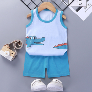 Conjuntos de Ropa para Niños, Camiseta sin Mangas y Pantalones Cortos de Verano, Venta al por Mayor, Conjuntos de Ropa para Bebés Niños de 2 Piezas - Product Image 6