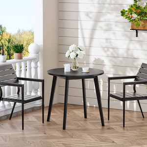 Tavolo da Pranzo Rotondo in Legno Massello, Tavolo Circolare in Bambù per Colazione, Tavolo da Pranzo in Bambù per Sala da Pranzo - Product Image 3