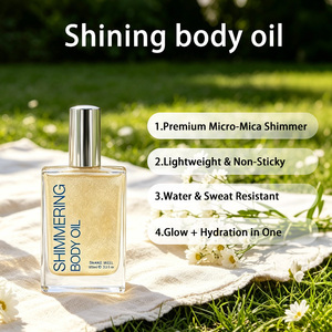 Produits les plus vendus aux États-Unis en stock : <span class=keywords><strong>Huile</strong></span> <span class=keywords><strong>bronzante</strong></span> illuminatrice et <span class=keywords><strong>huile</strong></span> hydratante scintillante pour le corps et le visage, couleur bronze - Product Image 5