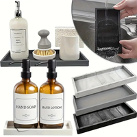 Marbre Gris Silicone Vanité Plateau Rectangulaire Salle De Bains Cuisine Tri Alimentaire Bijoux Clé Parfum Cosmétiques Commode Salon Utilisation