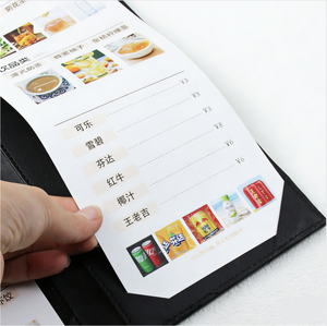 Carpeta <span class=keywords><strong>de</strong></span> Menú Personalizada <span class=keywords><strong>de</strong></span> Cuero PU con Esquinas Reforzadas para Tiendas, Bares, Hoteles, Cafeterías y Restaurantes - Product Image 3
