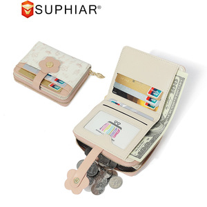 Suphiar Women's Zipper Wallet With Flower Design Multifunctional Card Holder Coin <b>Purse</b> For Everyday Use - Product Image 3