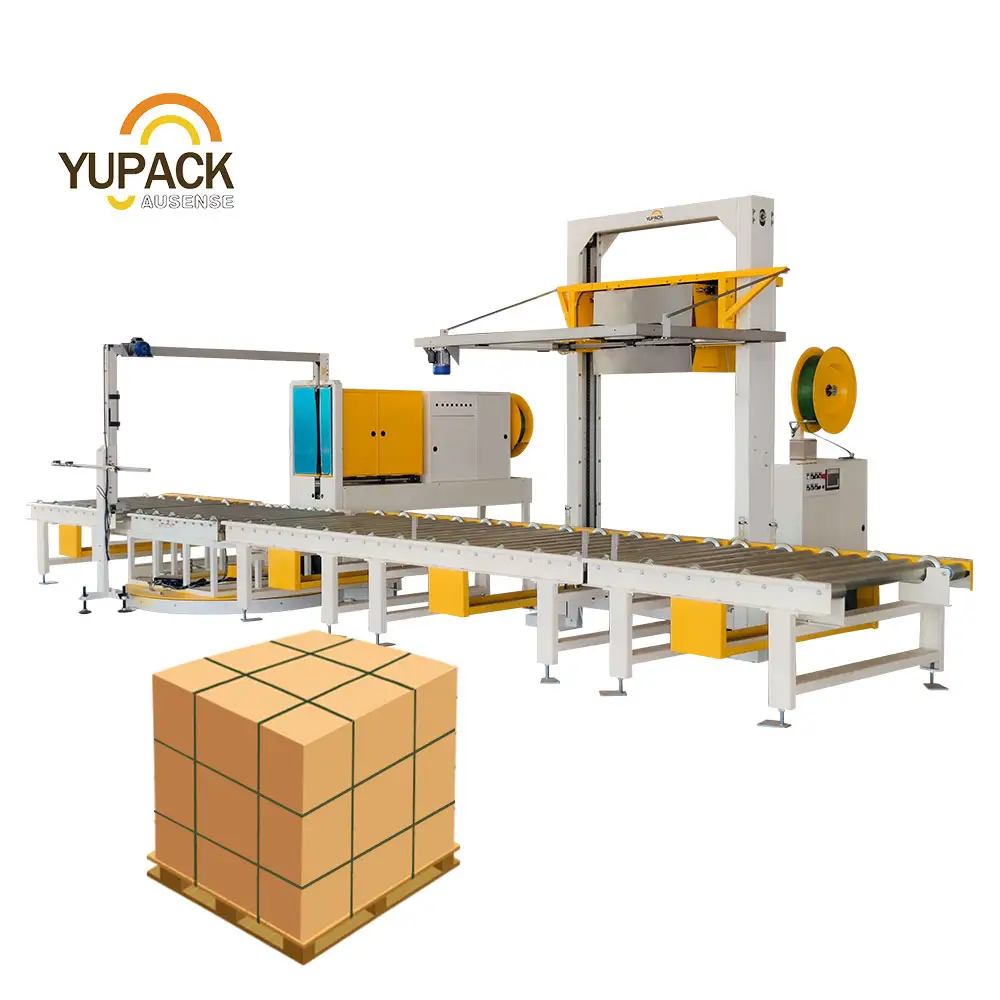 Reggiatrice verticale completamente automatica per Pallet, reggiatrice per pacchetti pesanti enormi