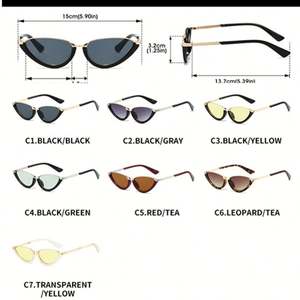 Gafas de Sol Personalizadas con Logotipo, Moda 2025, Montura Pequeña de Aleación Dorada de Lujo, Protección UV400, Montura Media, Estilo Ojo de Gato, para Hombre y Mujer - Product Image 6