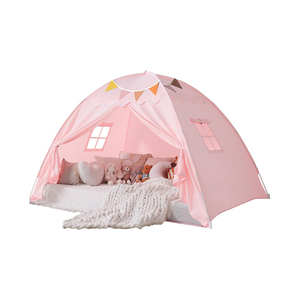 บ้านเด็กเล่นทรงปราสาทสีชมพูแสนน่ารัก ขนาดใหญ่ สำหรับเด็กผู้หญิง พร้อมไฟดาว ของเล่นในร่ม - Product Image 1