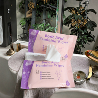 Lingettes intimes à l'acide borique pour femmes adultes, marque privée, 10 pièces, pour le nettoyage et les soins vaginaux, lingettes Yoni