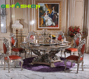 OE-FASHION stile <span class=keywords><strong>barocco</strong></span> <span class=keywords><strong>tavolo</strong></span> da pranzo <span class=keywords><strong>rotondo</strong></span> e sedie in stile neoclassico europeo in legno massello villa mobili 1.8M <span class=keywords><strong>tavolo</strong></span> da pranzo - Product Image 2