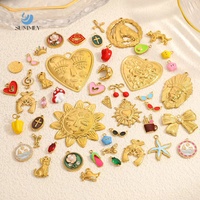 SUMMLY Hangende Oorbellen Bloem Hart Bril Ster Dier Kat Hond Bedel 18K Verguld Roestvrij Staal Charms Mode Sieraden