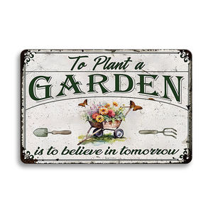 Cartel de hojalata antiguo personalizado, letras de Metal, placas Vintage <span class=keywords><strong>para</strong></span> decoración del hogar y el jardín, impresión UV, modelo de <span class=keywords><strong>hierro</strong></span>, superventas - Product Image 4