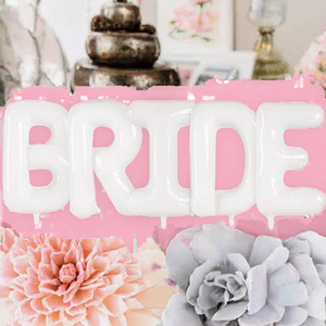 Globos Blancos de 40 Pulgadas con la Palabra BRIDE (Material de Película, Forma de Letras), Impermeables, Duraderos, Gran Venta, para Despedidas de <span class=keywords><strong>Soltera</strong></span>, Compromisos y Bodas - Product Image 3