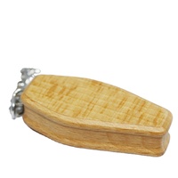 Guangyu alta calidad logotipo personalizado llaveros para grabado funeral 3D ataúd madera llavero