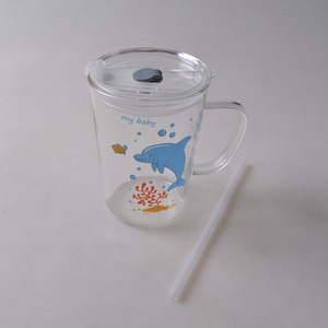 手工可爱儿童销售耐热玻璃杯手工咖啡杯优质儿童玻璃饮料 - Product Image 5