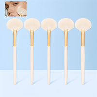 Pinceau professionnel de haute qualité pour highlighter, pinceau de maquillage individuel, logo personnalisé, poils synthétiques doux, pinceau éventail