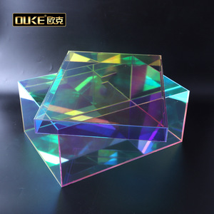 Tùy chỉnh chất lượng hàng đầu mô hình cầu vồng Acrylic Giày hiển thị hộp màu Acrylic Hộp - Product Image 3