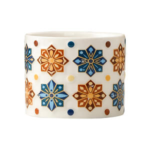 Tasses à café et à thé en céramique et porcelaine de style arabe, libanais et moyen-oriental, motif vert, bleu et jaune, fournies par l'usine MSH - Product Image 6