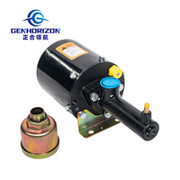 Pompe de surpression d'air pour chargeuse sur pneus 953 50C, poignée longue 156mmx90mm, peinte, avec support de godet d'huile à sortie droite