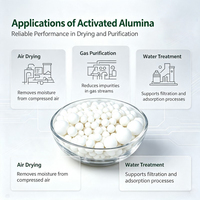 Alumine activée adsorbante 1-2 mm, alumine gamma, support filtrant à adsorption fine