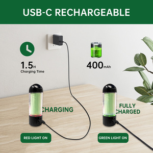 맞춤형 새로운 디자인 LED 개 똥 가방 홀더 충전식 손전등 및 2 롤 여분의 두꺼운 폐기물 가방 개 똥 가방 디스펜서 - Product Image 6