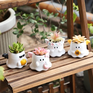 Vaso per Piante Grasse in Resina a Forma di Fantasma o Angelo di Halloween da 4 Pollici, Creativo Vaso Decorativo per Scrivania, Casa, Giardino e <span class=keywords><strong>Balcone</strong></span> - Product Image 2