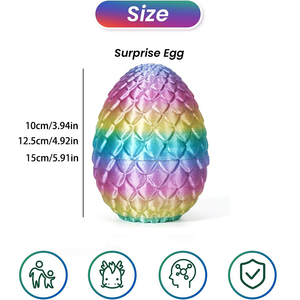 Juguete Creativo de Dragón Impreso en 3D para Huevos, Dinosaurio Clásico para Niños con Joya Láser de Color para Decoración - Product Image 3