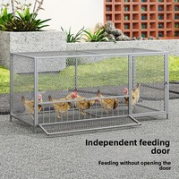 Cages à volailles en fer pour usage domestique, larges et renforcées, anti-furets, pour l'élevage extérieur de lapins, canards, oies, pigeons, respirantes