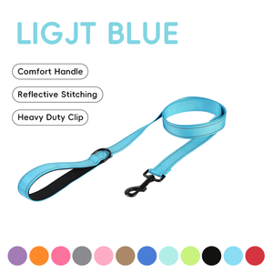 สายจูงสุนัขไนลอนสีม่วงแบบสะท้อนแสงสำหรับฝึกสุนัขเดินและวิ่ง - Product Image 3