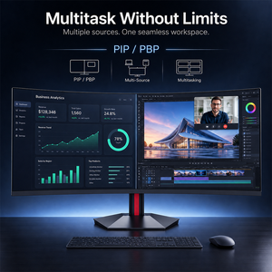 Écran incurvé UWQHD 34 <span class=keywords><strong>pouces</strong></span> 21:9 4K LED 165Hz 1ms réglable en hauteur, vente en gros, moniteur pour joueurs, directement de l'usine - Product Image 5