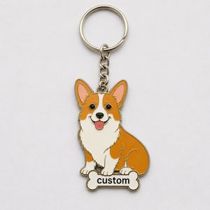 Porte-clés en émail personnalisés de haute qualité pour la vente en gros, souvenirs de boutique pour amoureux des chiens, porte-clés en métal pour animalerie - Product Image 2