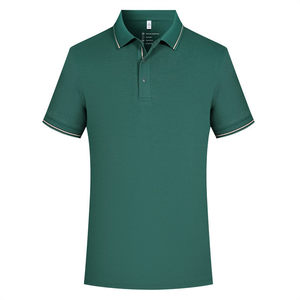 Camisa Polo de Color Sólido, Algodón, Manga Corta, Uniforme de Trabajo, Uso Diario, Verde - Product Image 2