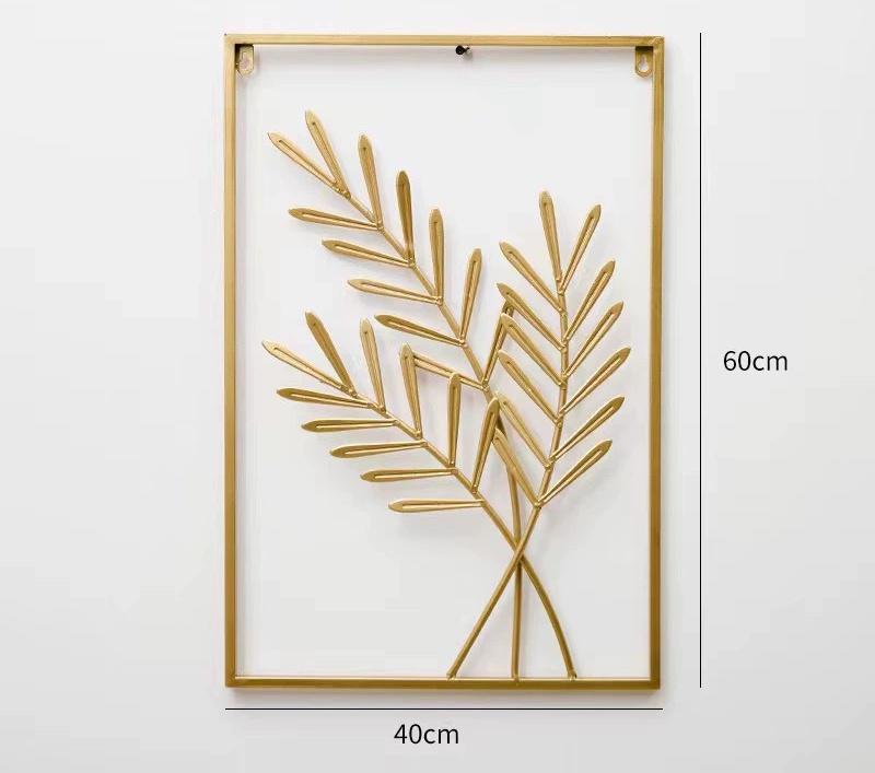 Decoración de pared con espigas de trigo doradas (6 unidades)