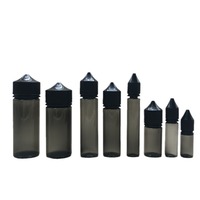 Bouteilles compte-gouttes personnalisées vides pour liquides, huiles et jus V3, transparentes ou noires, 10ml, 15ml, 30ml, 60ml, 100ml, 120ml, en plastique PET