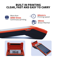 NEWPAS Q1 Terminal de mano Android 12 POS con cámara 4G NFC para escanear código QR e impresora térmica de 58mm Mini POS