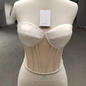 Baiyi exklusives einfaches Kleid Korsett für Braut Hochzeit tragen Jacke