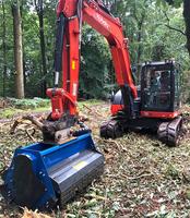 Измельчительная косилка для экскаваторов PC200/CAT320, 1,8 м, для стандартных/сложных условий скашивания, мягкой почвы и пересеченной местности