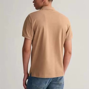 Camiseta Polo de Manga Corta Antiarrugas Lisa 100% Algodón para Hombre, Camiseta Polo Informal y Elegante - Product Image 3