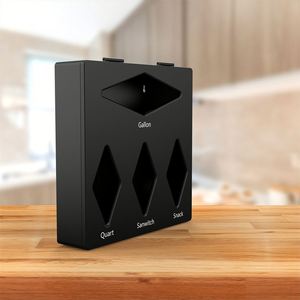 Sac de rangement des aliments pour la cuisine personnalisé organisateur de sac zip-lock en bambou pour tiroir avec distributeur d'emballage mural - Product Image 1