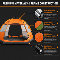 Tente de camping gonflable personnalisable, multi-styles, ultralégère, portable, imperméable, pliable, familiale, pour la randonnée, le glamping, en plein air