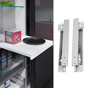 Armoire à bijoux à montage inférieur Guides <span class=keywords><strong>de</strong></span> meubles Extension complète Diapositives <span class=keywords><strong>de</strong></span> canal télescopiques Fermeture en douceur Tiroir <span class=keywords><strong>Rail</strong></span> coulissant - Product Image 1