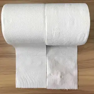 Tecido higiênico ultra macio de alta qualidade personalizado direto da fábrica branco virgem e tecido de papel higiênico de celulose reciclada para uso comercial