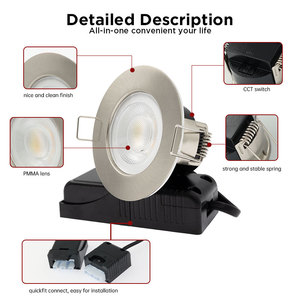 Downlight encastré ignifuge et dimmable, ultra-plat, IP65, Downlight SMD encastré, spécialement conçu pour le marché français - Product Image 4