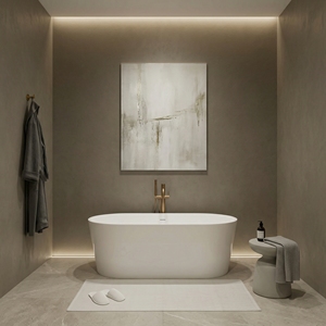 Baignoire autoportante haut de gamme en acrylique et fibre de verre renforcée, fabrication OEM/ODM sur mesure, finition mate ou brillante, garantie 2 ans, idéale pour les complexes hôteliers - Product Image 2