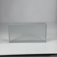 Kaca Kristal Padat Horizontal Matte Acid Etched Frosted Kekuatan Tinggi untuk Pembatas Tangga Villa, Ekspor Pabrik
