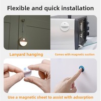 Veilleuse à détection humaine, alimentée par batterie, fixation magnétique, LED à commande intelligente, éclairage moderne et minimaliste