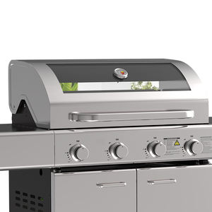 गार्डन प्लेट 6 बर्नर वाणिज्यिक बारबेक्यू गैस ग्रिल में निर्मित - Product Image 2