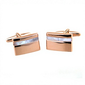 Mancuernillas de Oro Rosa con Madreperla para Hombre, Clip de Corbata para Traje, Elegante Accesorio para Boda y Esmoquin, Personalizado, el MEJOR - Product Image 4