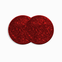 Voll Strass Bling Auto Untersetzer Tasse rutsch feste Matte Silikon Runde Pad Getränke halter Matte Auto Gadget Bling Auto Interieur Zubehör
