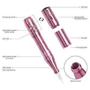 W Máquina de tatuaje de <span class=keywords><strong>cejas</strong></span> de <span class=keywords><strong>micropigmentación</strong></span> profesional con batería Microblading Pen Máquina de maquillaje permanente eléctrica - Product Image 2