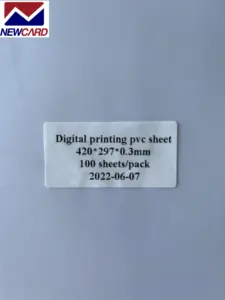 Konica Digital Printable Sheet 0.32mm White PVC Card Sheet Laser Printing PVC Sheet