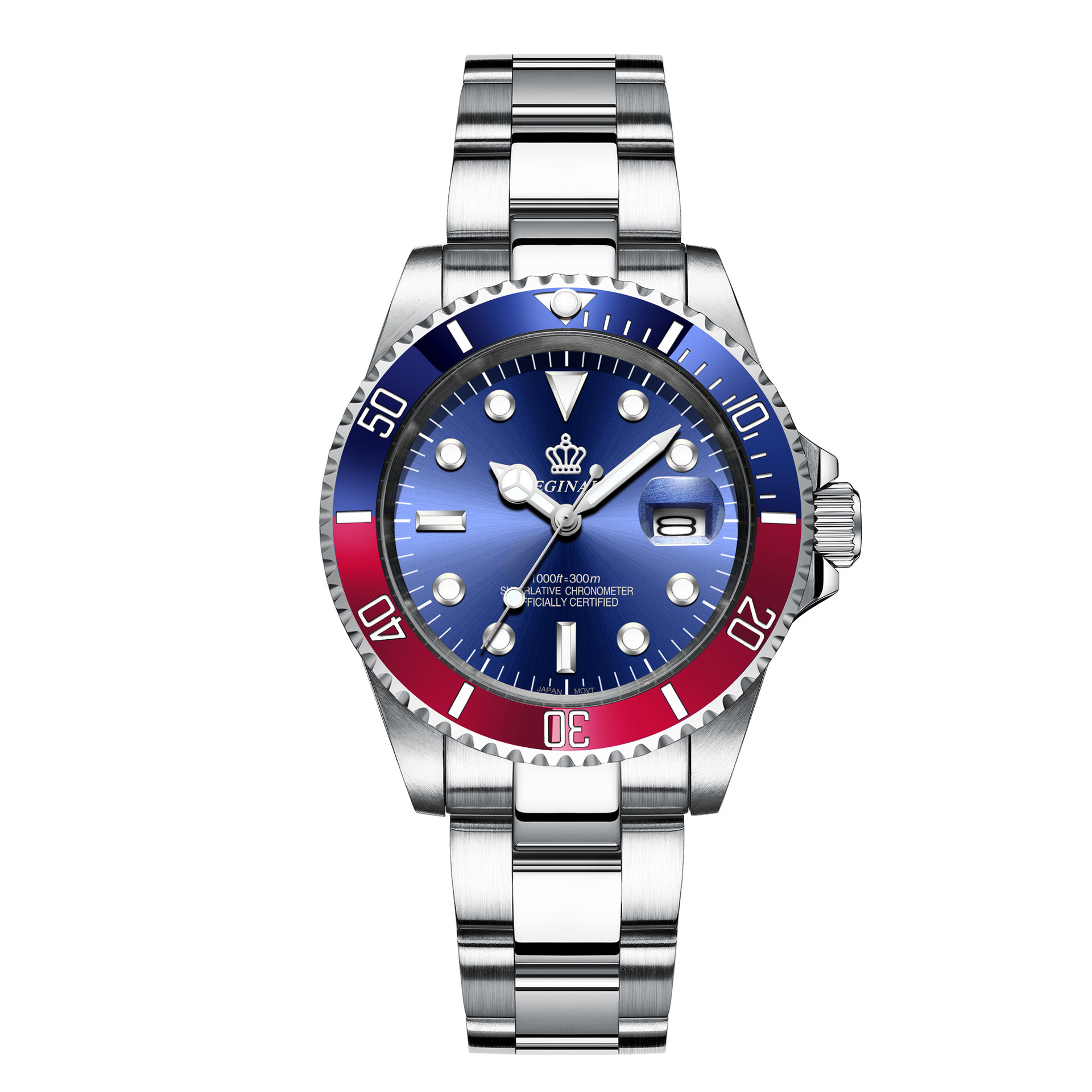 Silver blue red circle blue face-men only