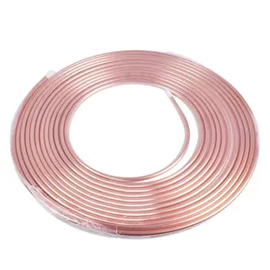 Copper Tube Condenser Coil Pipe Custom Flattened Tube Copper Heatpipe Copper Tube Header Air Conditioning